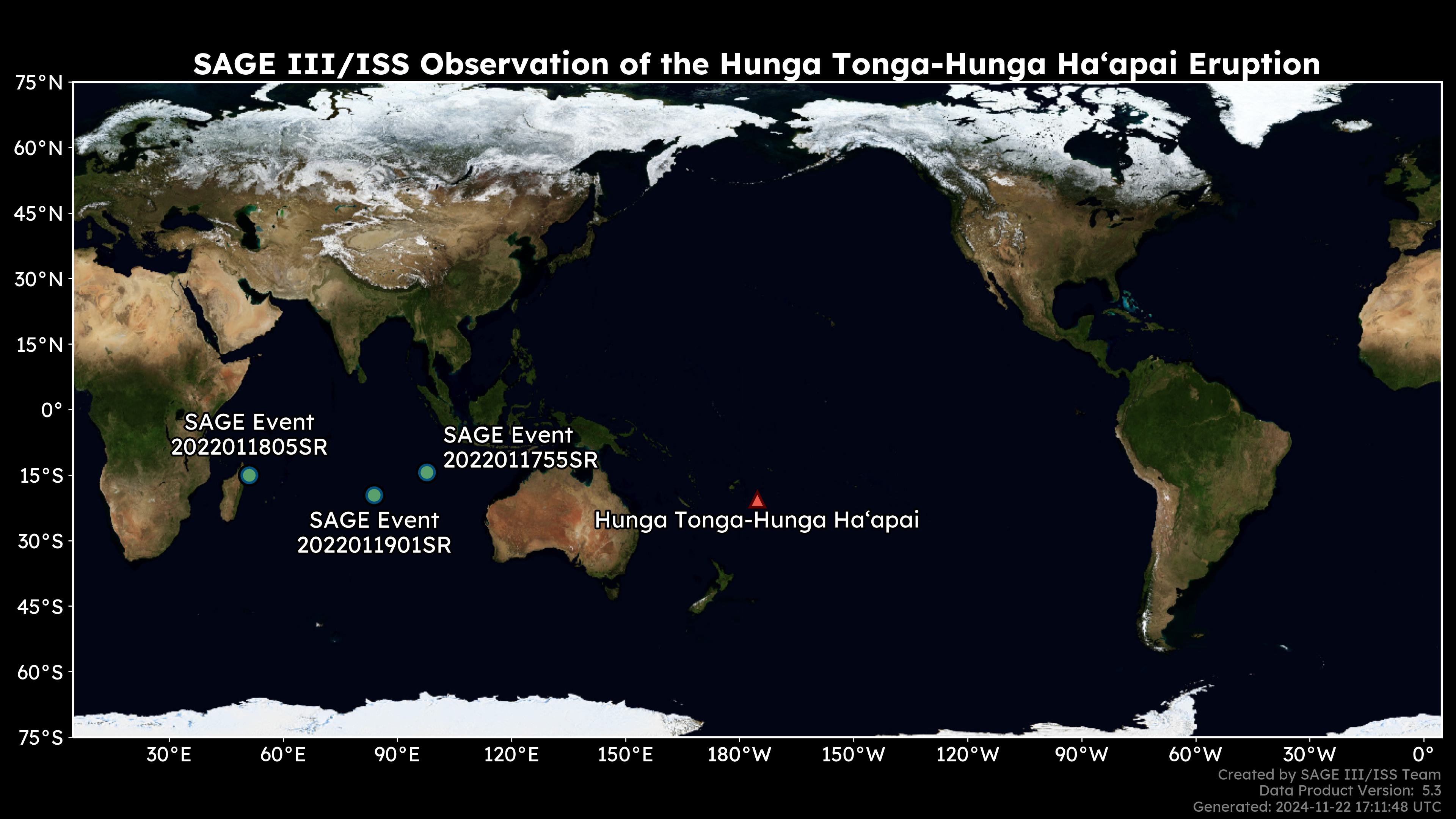 SAGE Observation of Hunga Tonga-Hunga Haʻapai